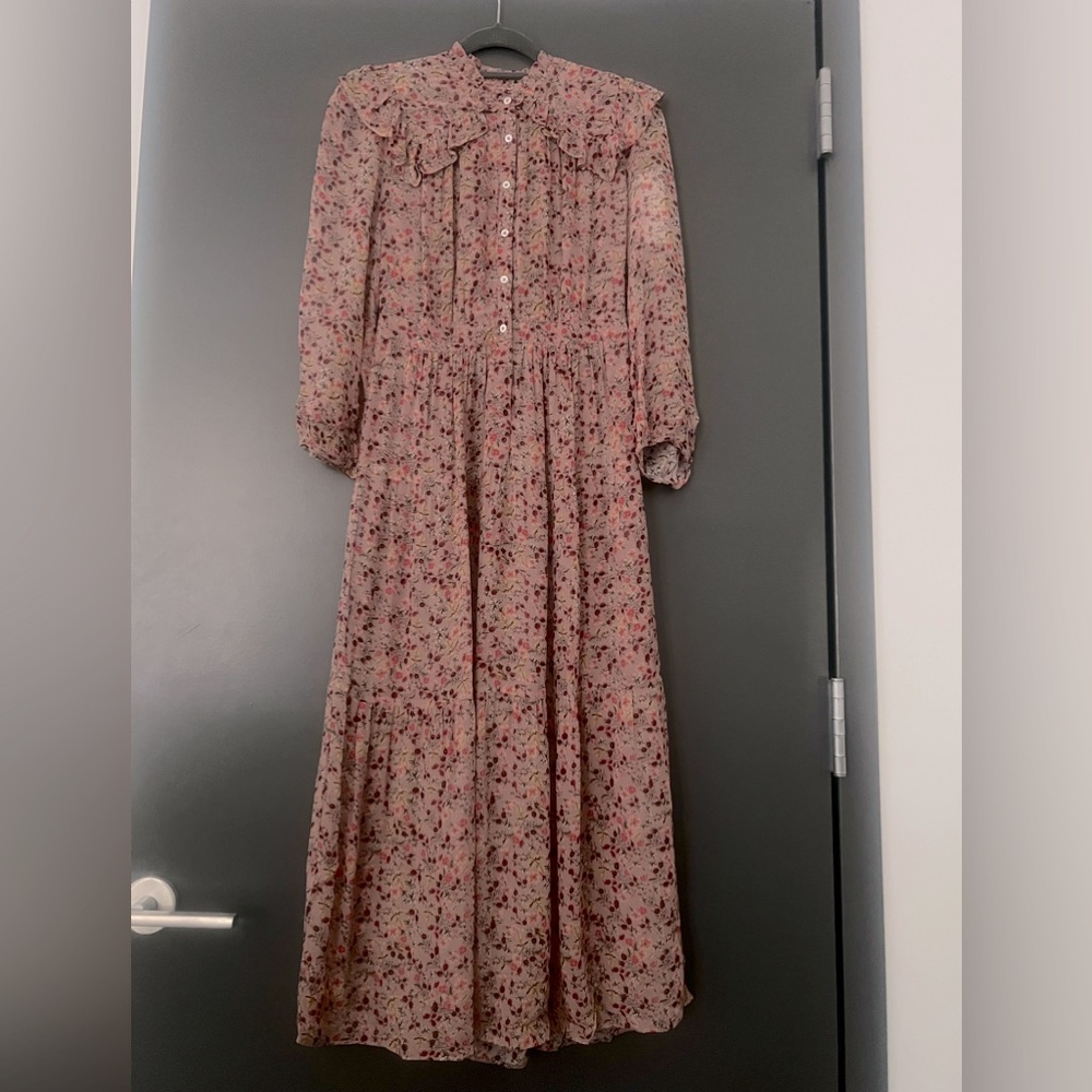 Ba&Sh Maggie Floral-Print antique rose midi dress in size 1. New with tags!